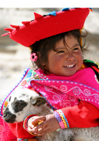 Andean child,  the Altiplano,  Peru