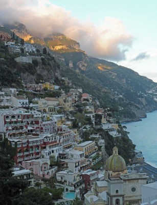 View from our hotel - Positano at sunrise.