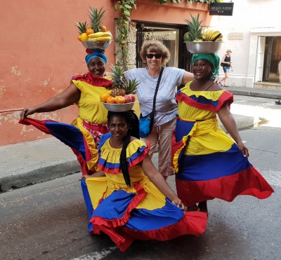 The Palenqueras, colourfully dressed Afro-Colombian women.