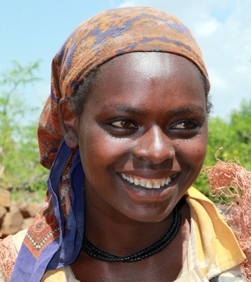 A young women at the Konso village
