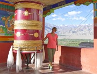 Prayer wheel with a view