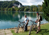 Cycling around Lake Bled, Slovenia