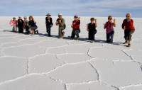The Salar de Uyuni, the World's largest Salt plain,  Bolivia