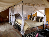 A tented-camp, each room with private facilities