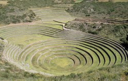 The agricultural  terraces at Moray, the Sacred Valley,  Peru
