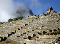 Stone terraces at Machu Picchu, Peru