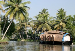 Rice barge on the Backwaters, Kerala