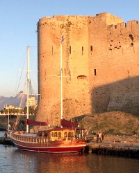 The ancient harbour of Kyrenia, Northern Cyprus