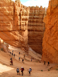 The zig-zag trail out of Bryce Canyon, Utah