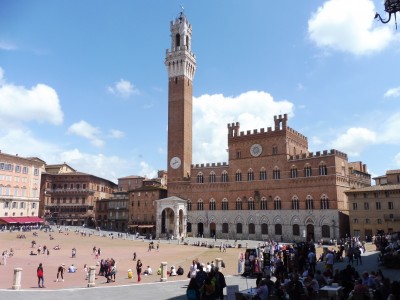 Siena's  famous  Square , Piazza del Campo