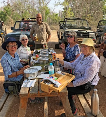 Lunch break on safari - Kanha National Park