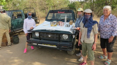 Taking a break on a game drive